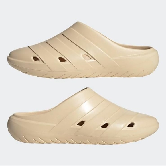 New Adidas Men's Adicane Clogs Slide Sandals Beige Mules Slip On Size 6 - Picture 1 of 7